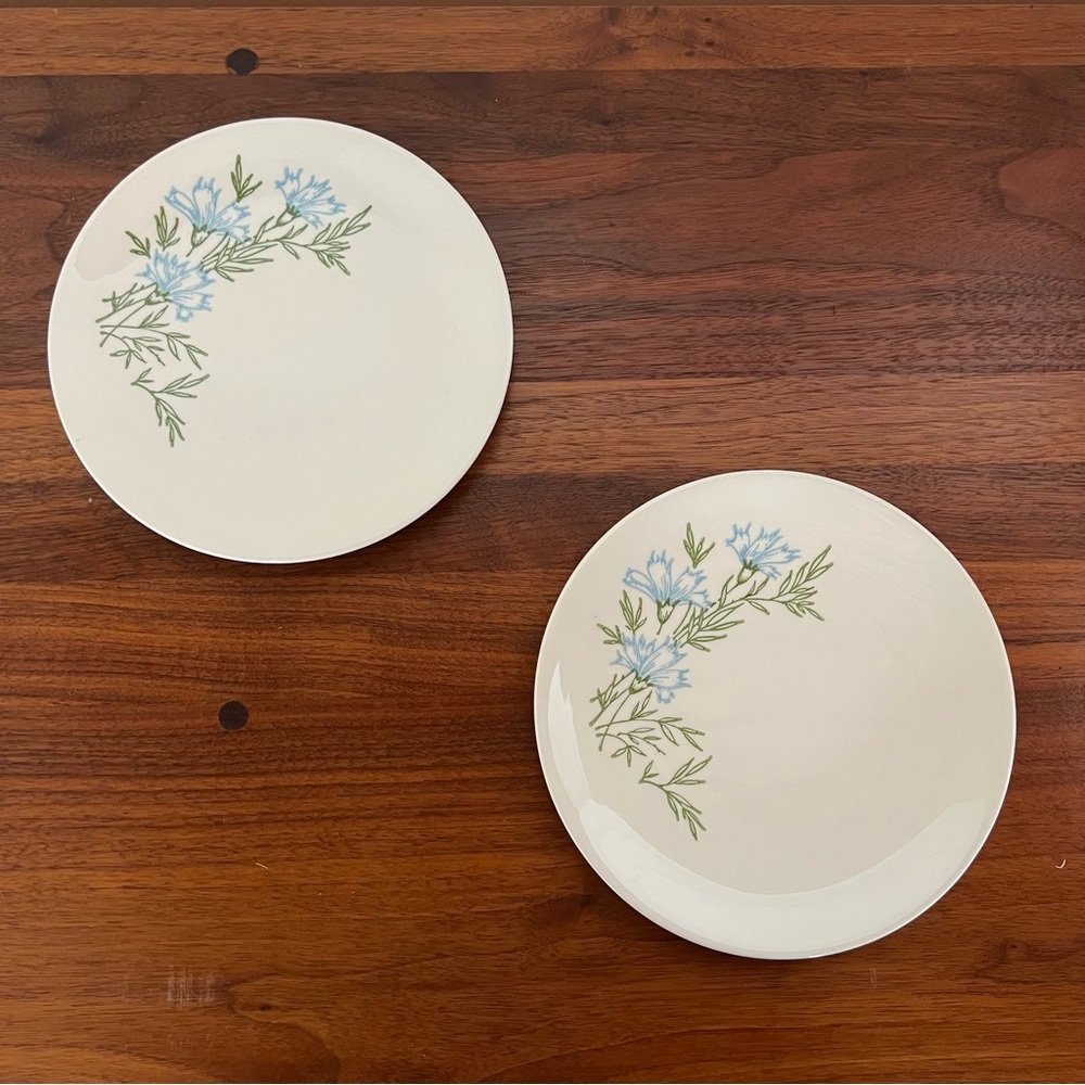 Vintage ceramic plates with delicate floral design - Picture 3 of 5